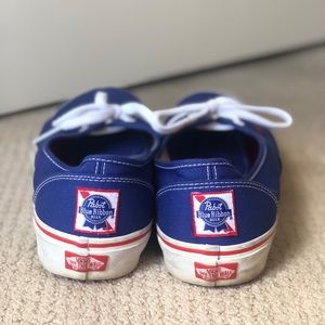 Pabst Blue Ribbon Vans Low Top 11.5
